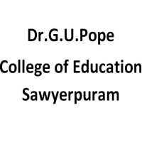 Dr.G.U.Pope College of Education Sawyerpuram logo