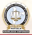 Rajiv Gandhi National University of Law Patiala logo