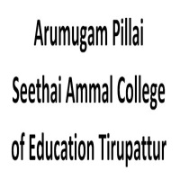 Arumugam Pillai Seethai Ammal College of Education Tirupattur logo